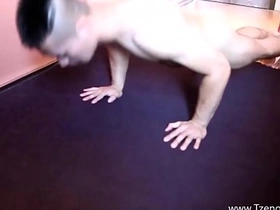 Jeremy, the muscle god of Asia in a flexing video.