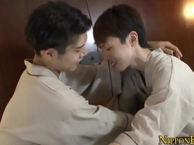 Skinny gay gets his ass fucked hard with lubricant