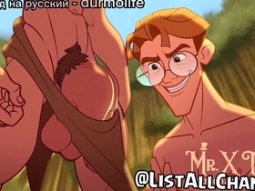Gay animation with Mailo and Tarzan in action.
