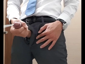 Solo boy masturbates outdoors and shoots cum on camera