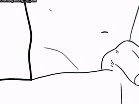 First time gay experience with black and white animation