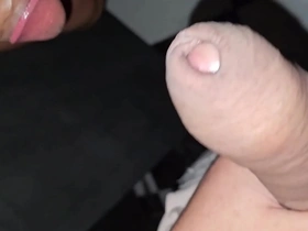 A passive gay visits a men’s sex club and gets double teamed by two well endowed men who give him a good analingus and deep anal penetration until he cums.