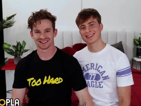 This hot guys first time and he doesnt hold back at all.