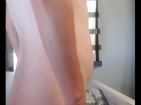 Young gay guy shows off his red underwear