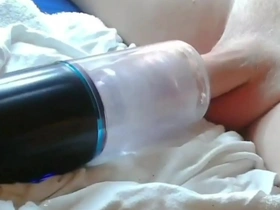 Big dick Asian gets toy fucked and jizzed