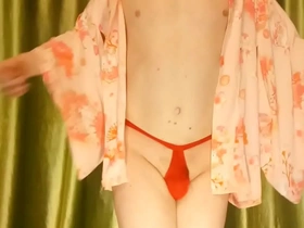 Japanese Yukata wearing masturbation in a cosplay role play
