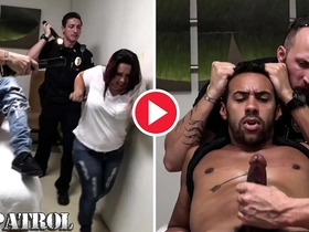 Cops interrupt a public gay sex act in a fun interracial encounter