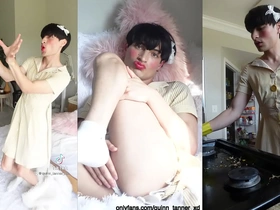 Quinn Tanners solo performance on TikTok: gay amateur at work.