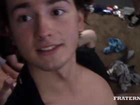 Fraternity hazing with piss and bareback sex in all its glory