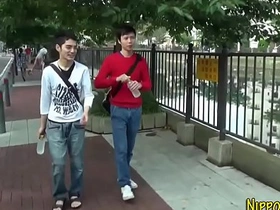 Young Asian boy masturbates and cums on camera.