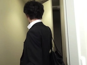A hot guy comes back to my hotel room and we both take a shower while we masturbate.