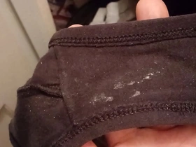 Japanese teen masturbates in dirty panties and has a big ass.