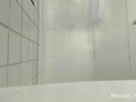 Alternative twink’s not so pleasant shower experience in a dirty hotel bathroom