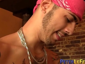 Gay Asian man gets rough sex from his tattooed partner