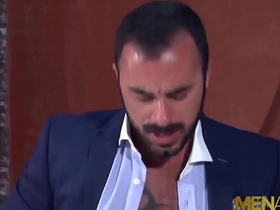 Xavi Duran, a suave businessman, has anal sex with a blond gay in a MENATPLAY scene.