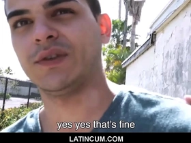 Straight Spanish Latino jock gets gay sexual experience for money