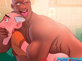 Yaoi: Hot basketball player’s big cock and anal scenes in a cartoon