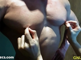 Enjoy the view of his muscular body and feel as if you are with an Adonis Model!
