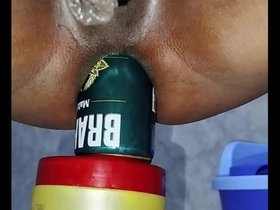 A gay man masturbating alone.