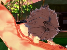 Hot scene of Shirou and Sieg having sex in the onsen. Intense blow job and hot anal sex with a nice finish.