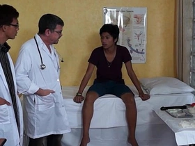 Medical examination of kinky Asian twinks during bareback sex
